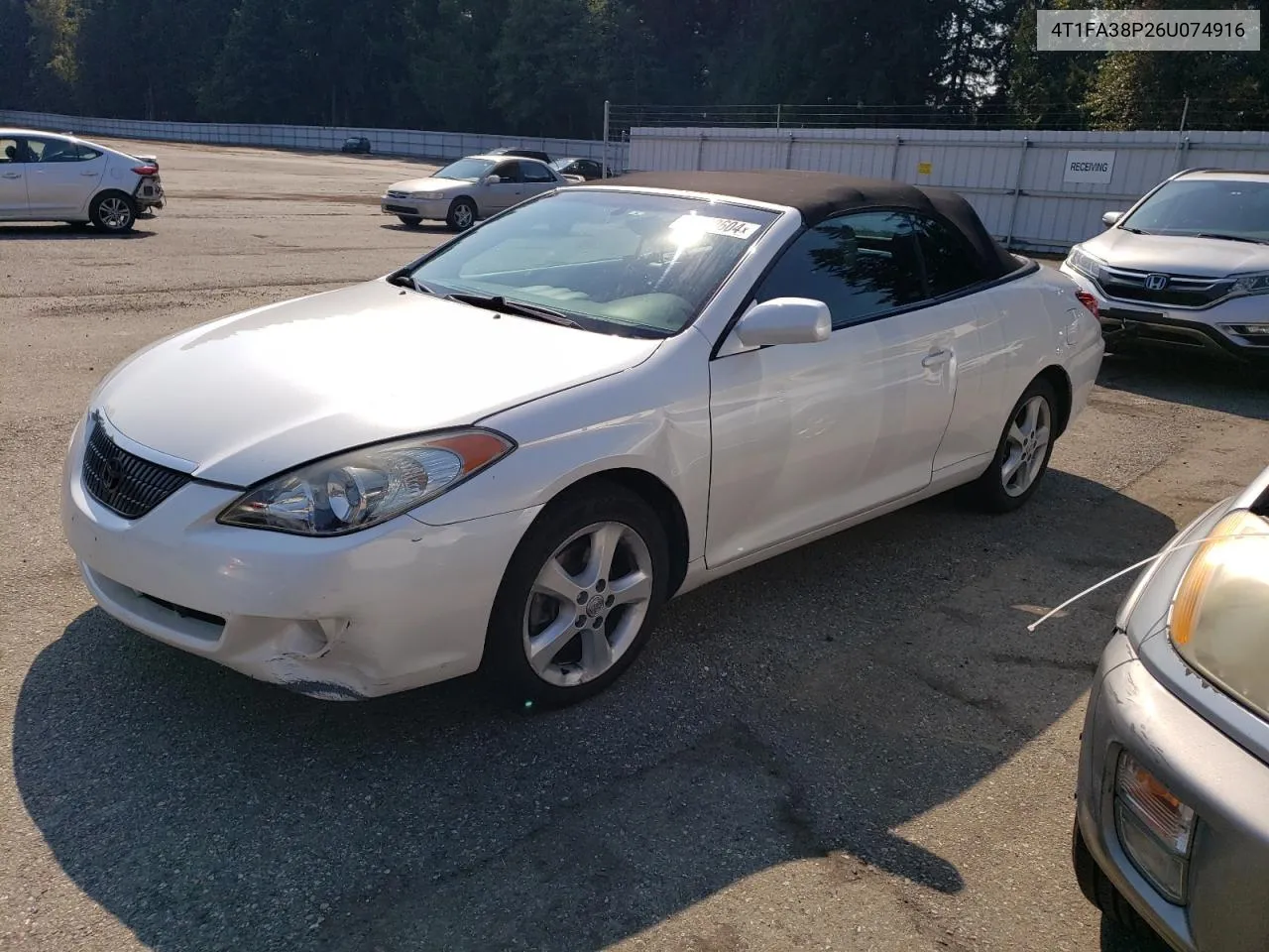 2006 Toyota Camry Solara Se VIN: 4T1FA38P26U074916 Lot: 70103604