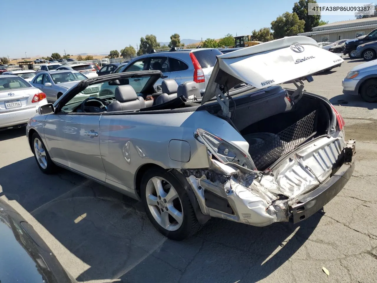 2006 Toyota Camry Solara Se VIN: 4T1FA38P86U093387 Lot: 70828244