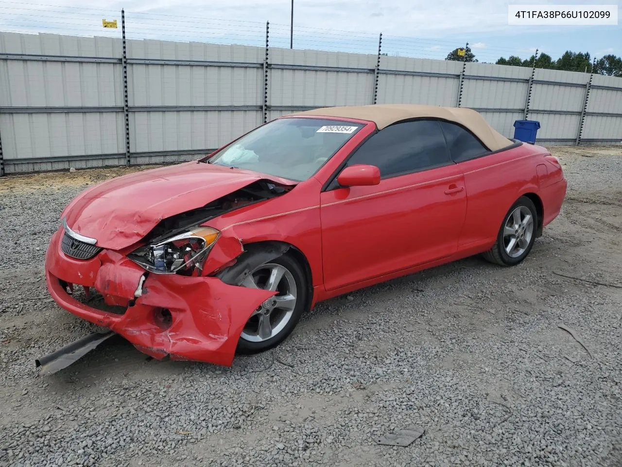 2006 Toyota Camry Solara Se VIN: 4T1FA38P66U102099 Lot: 70929354