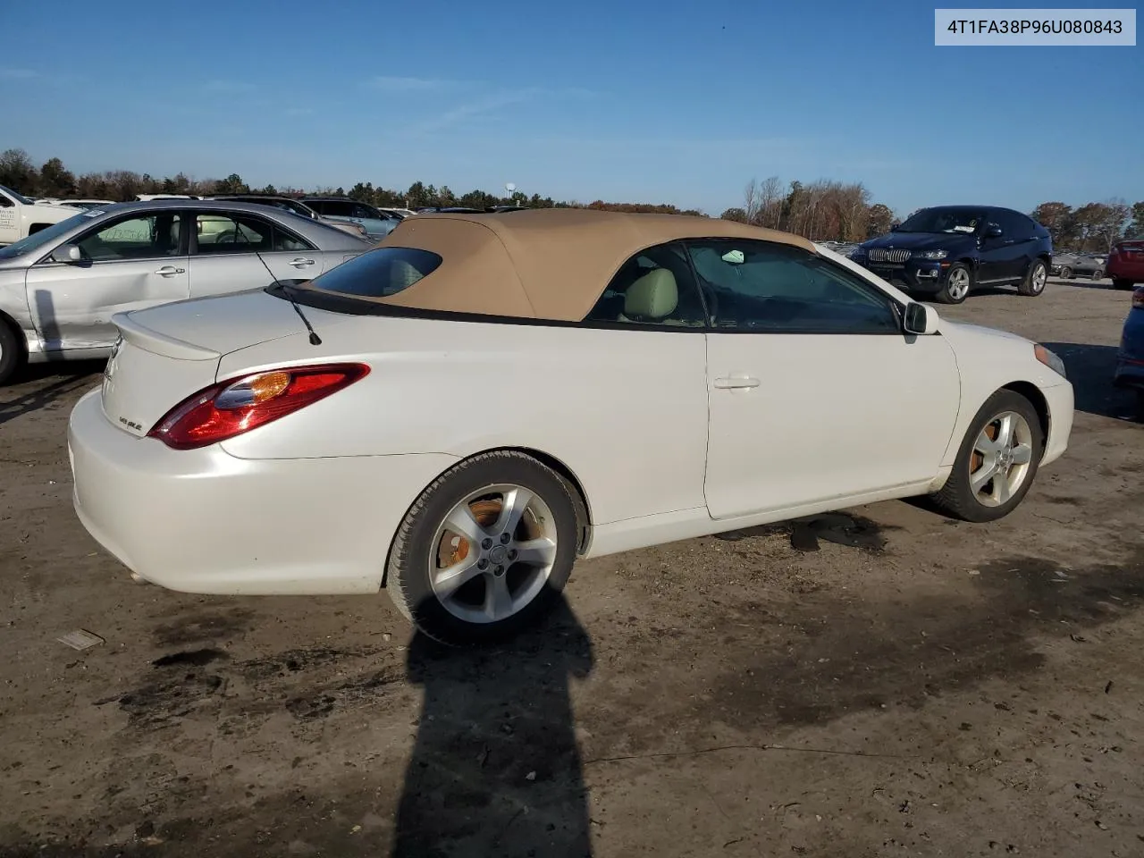 2006 Toyota Camry Solara Se VIN: 4T1FA38P96U080843 Lot: 74092074