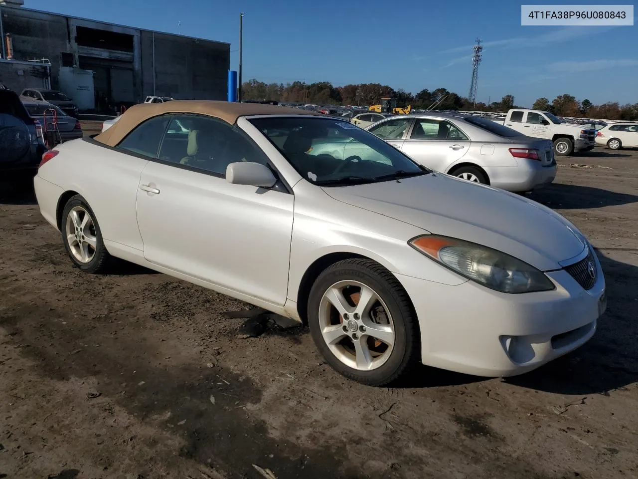 2006 Toyota Camry Solara Se VIN: 4T1FA38P96U080843 Lot: 74092074