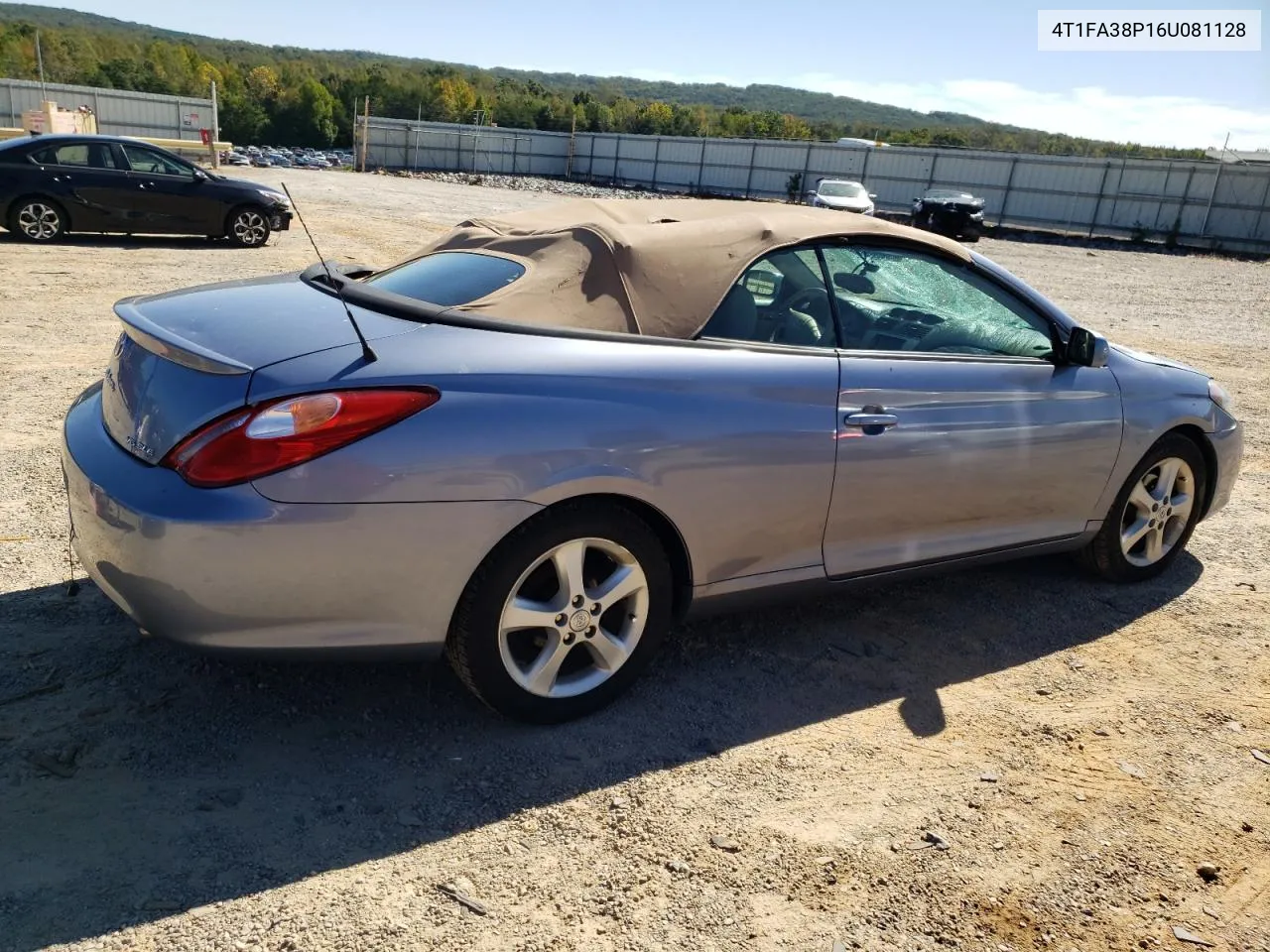 2006 Toyota Camry Solara Se VIN: 4T1FA38P16U081128 Lot: 74460964