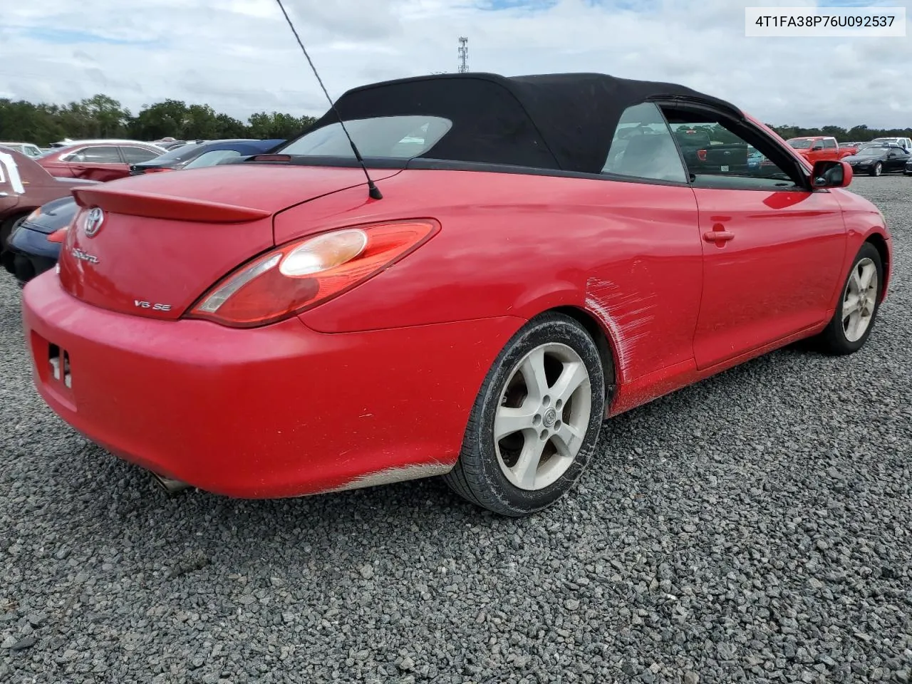 4T1FA38P76U092537 2006 Toyota Camry Solara Se