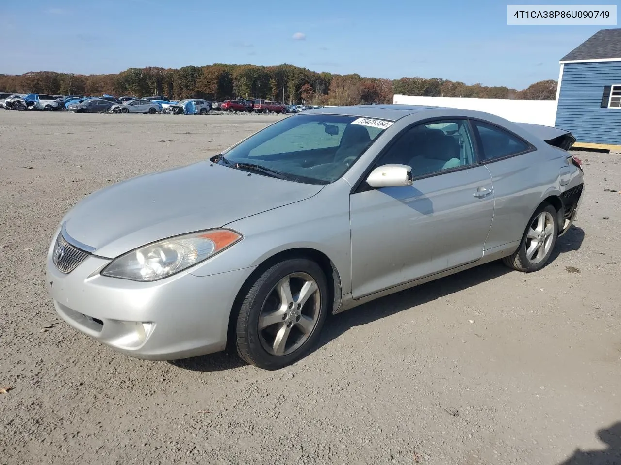 2006 Toyota Camry Solara Se VIN: 4T1CA38P86U090749 Lot: 75425154