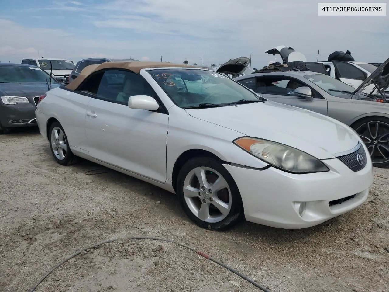 2006 Toyota Camry Solara Se VIN: 4T1FA38P86U068795 Lot: 75566244