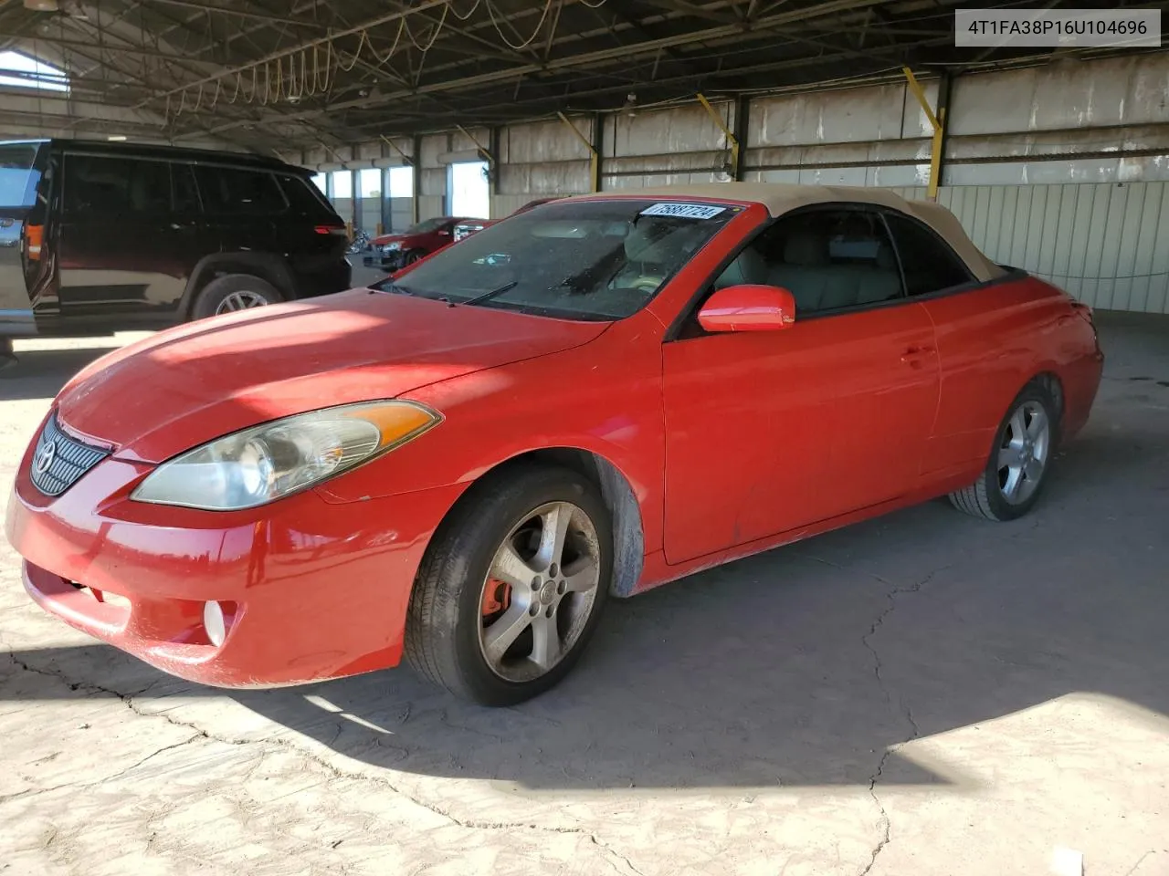 2006 Toyota Camry Solara Se VIN: 4T1FA38P16U104696 Lot: 75887724