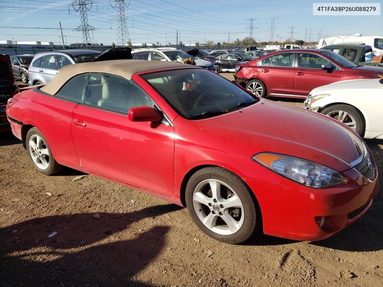 2006 Toyota Camry Solara Se VIN: 4T1FA38P26U088279 Lot: 76355334