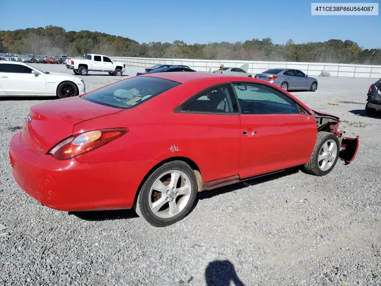 2006 Toyota Camry Solara Se VIN: 4T1CE38P86U564087 Lot: 76818684