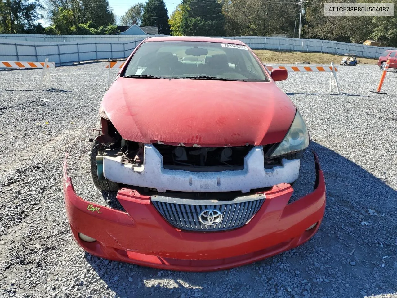 2006 Toyota Camry Solara Se VIN: 4T1CE38P86U564087 Lot: 76818684