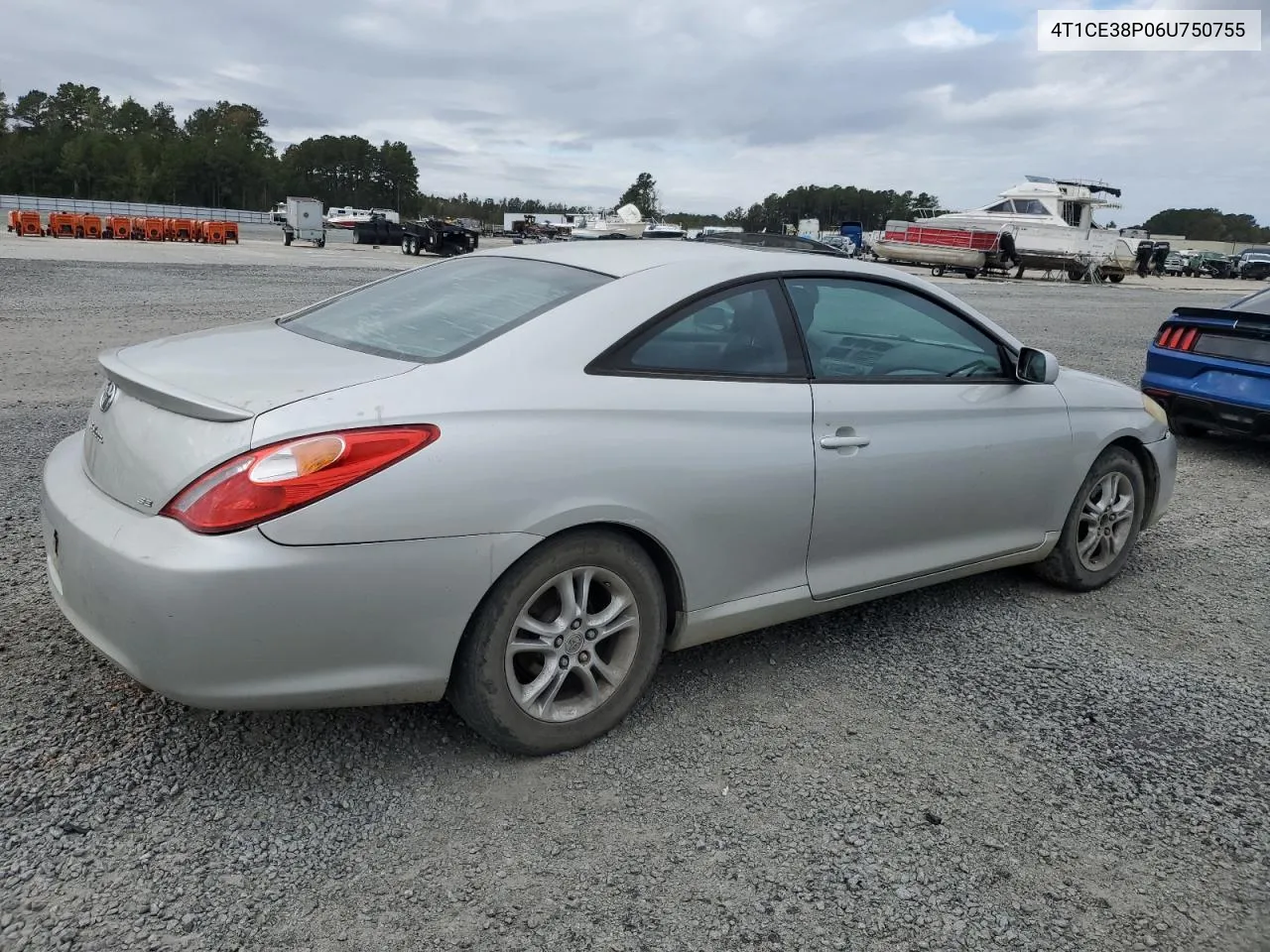 2006 Toyota Camry Solara Se VIN: 4T1CE38P06U750755 Lot: 78371244