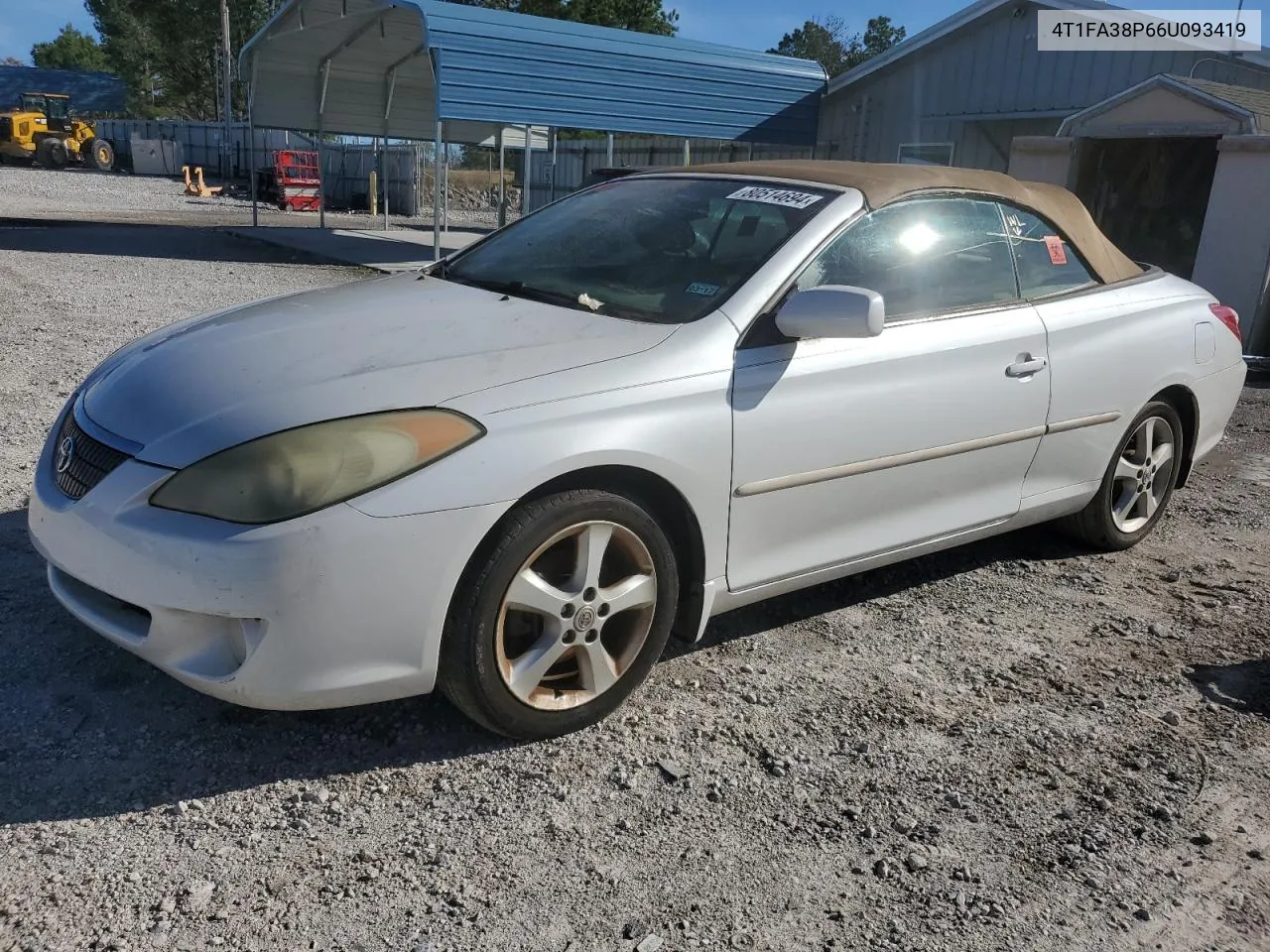 2006 Toyota Camry Solara Se VIN: 4T1FA38P66U093419 Lot: 80514694