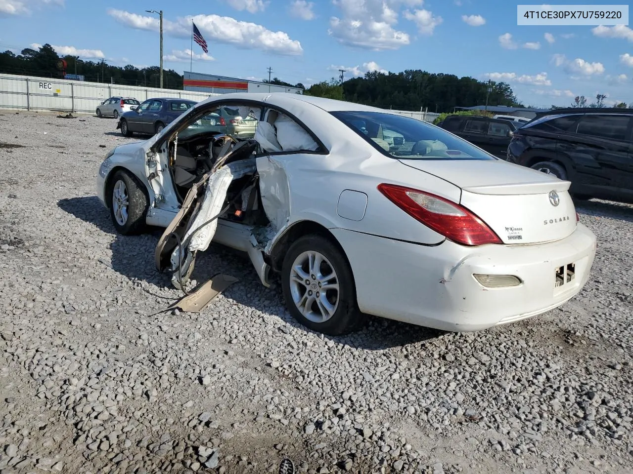 4T1CE30PX7U759220 2007 Toyota Camry Solara Se