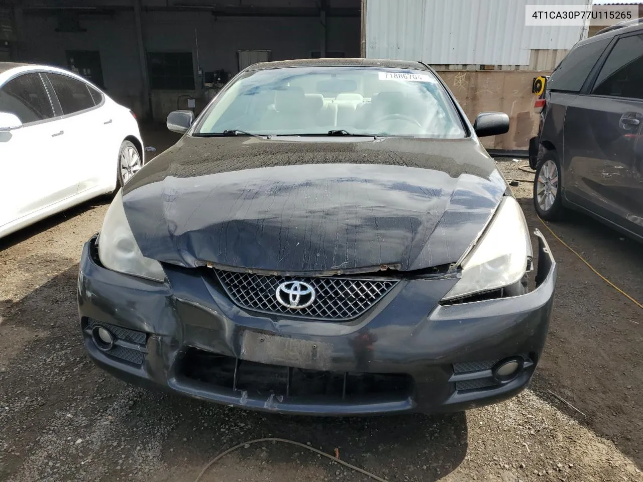 4T1CA30P77U115265 2007 Toyota Camry Solara Se