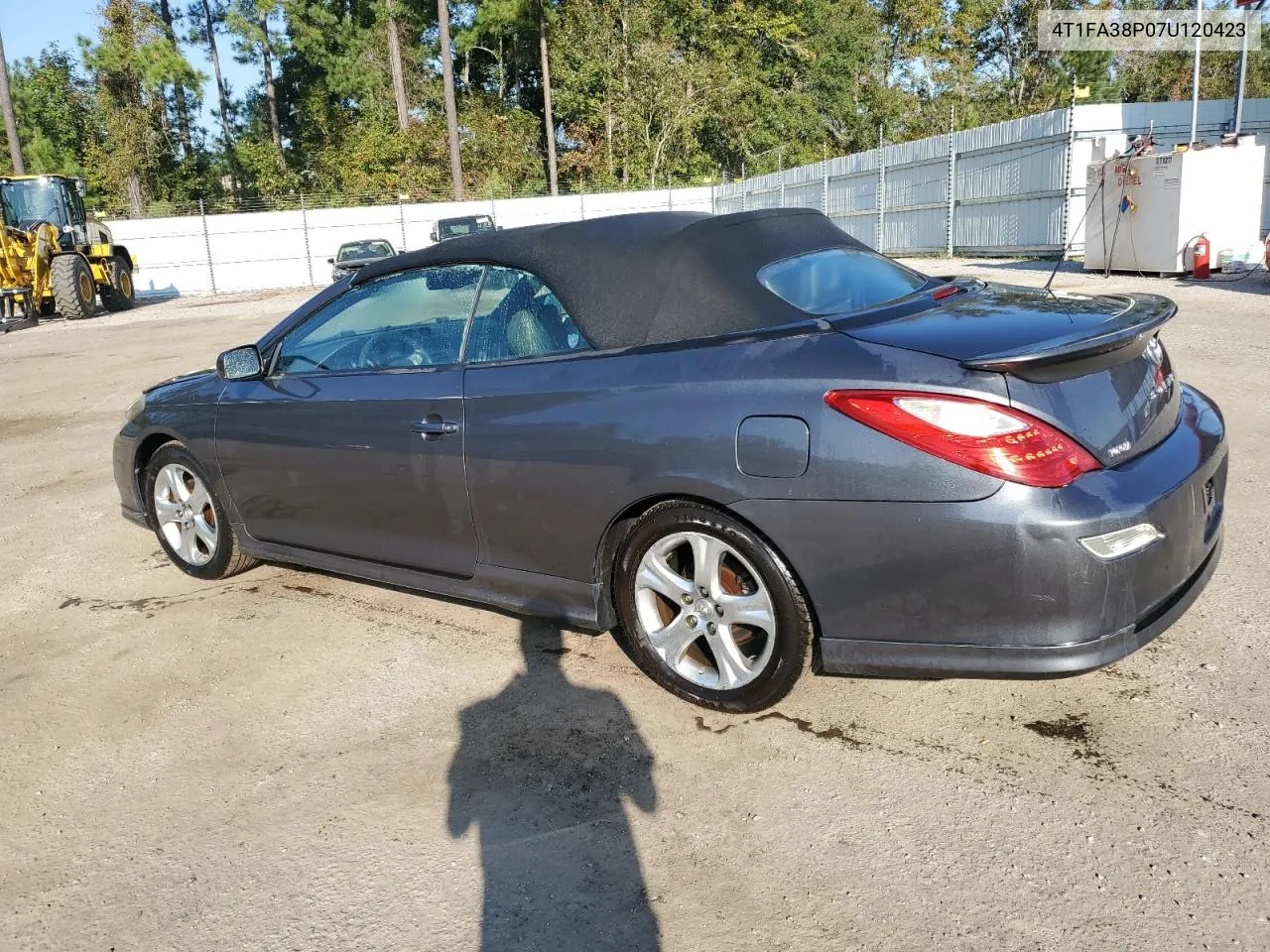 2007 Toyota Camry Solara Se VIN: 4T1FA38P07U120423 Lot: 73224364