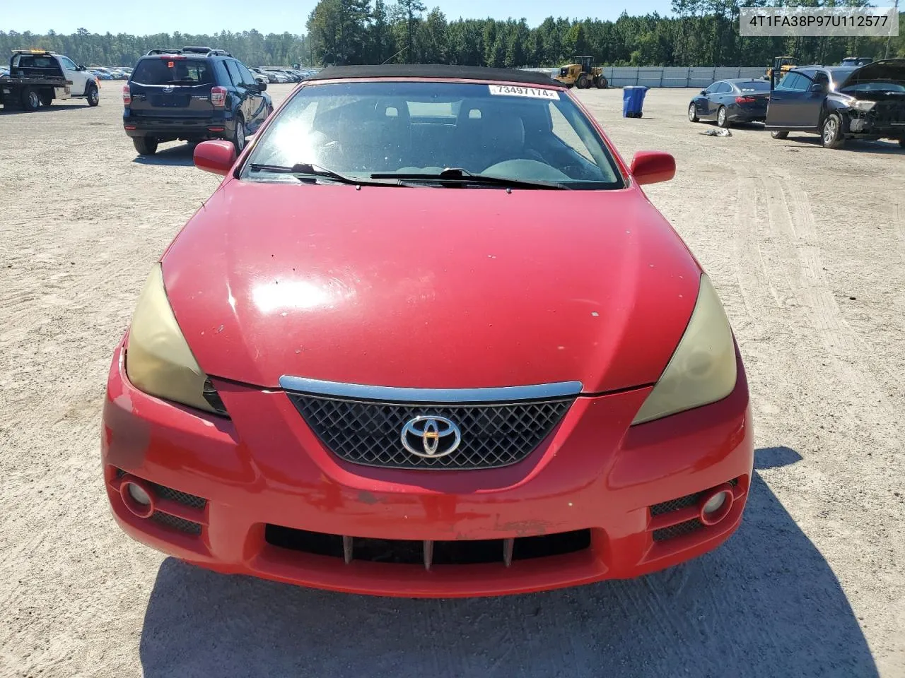 4T1FA38P97U112577 2007 Toyota Camry Solara Se