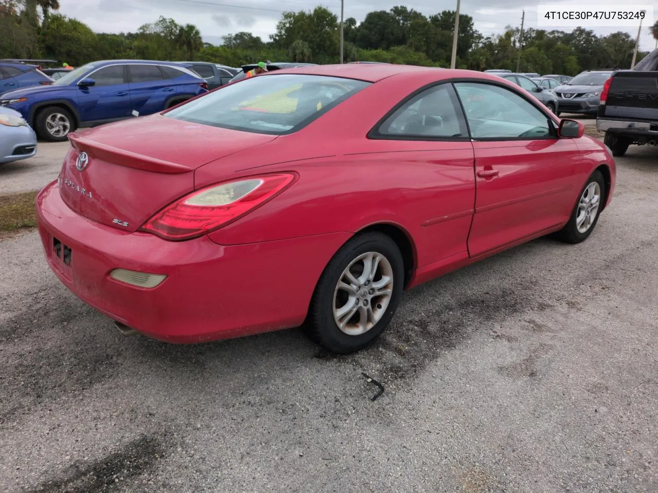 2007 Toyota Camry Solara Se VIN: 4T1CE30P47U753249 Lot: 74438864