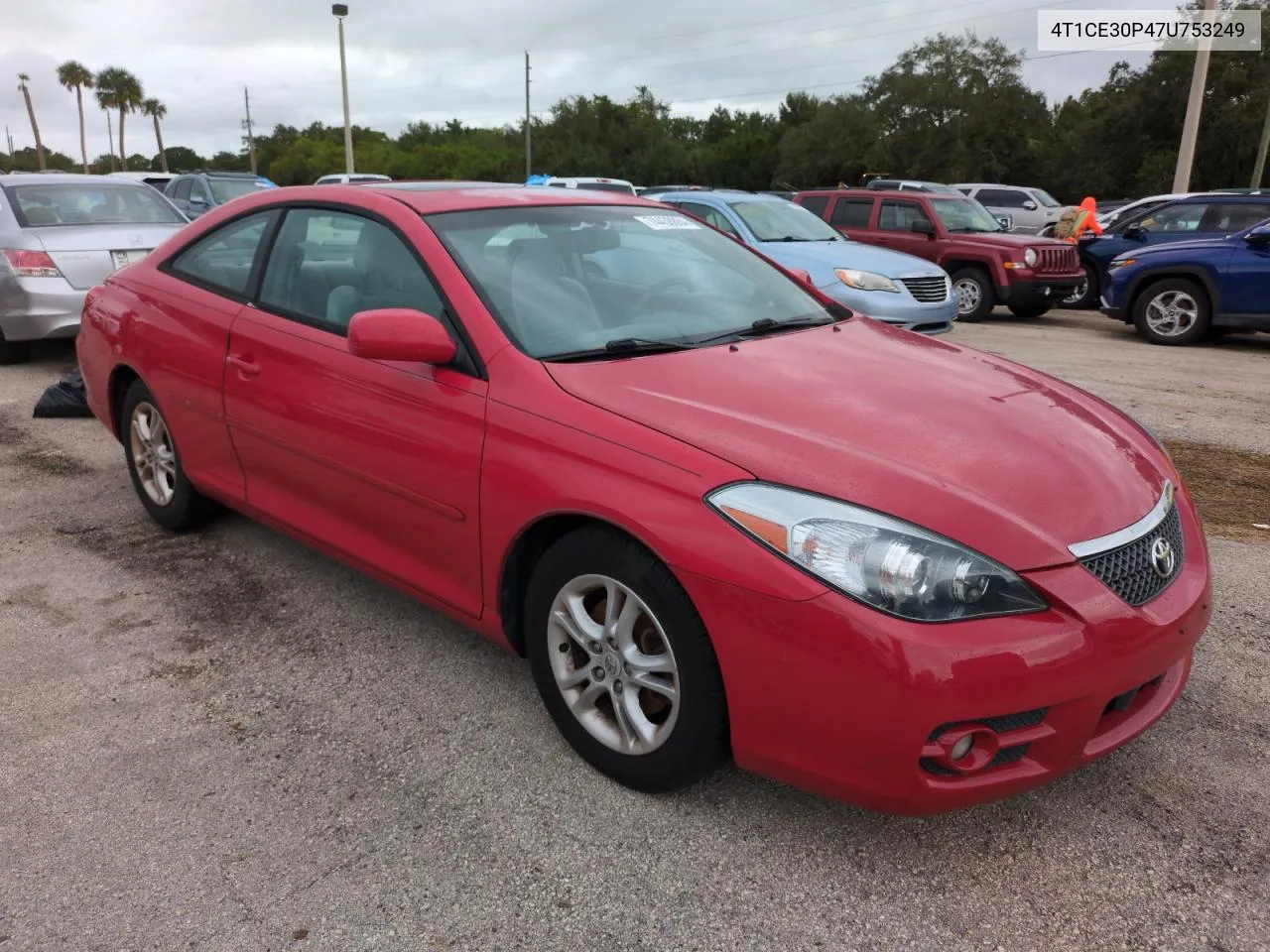 2007 Toyota Camry Solara Se VIN: 4T1CE30P47U753249 Lot: 74438864