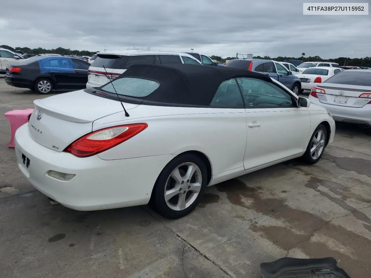 2007 Toyota Camry Solara Se VIN: 4T1FA38P27U115952 Lot: 74797314