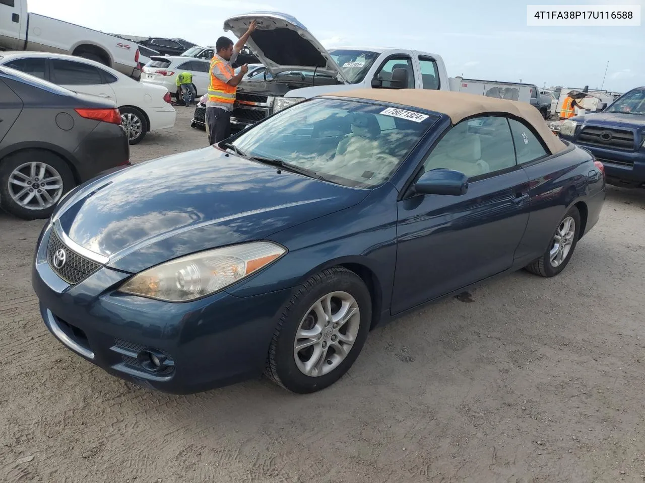 2007 Toyota Camry Solara Se VIN: 4T1FA38P17U116588 Lot: 75071324