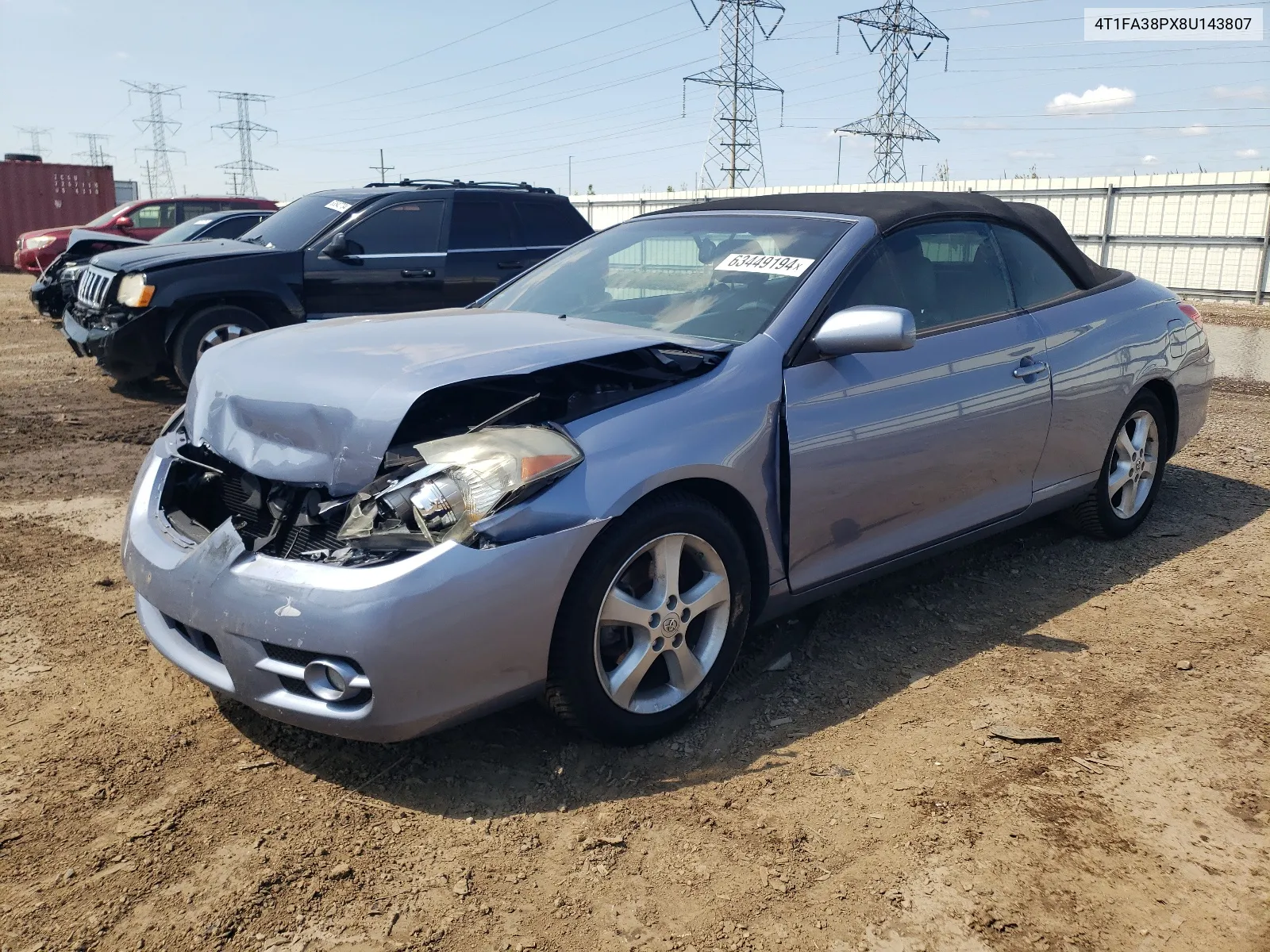 2008 Toyota Camry Solara Se VIN: 4T1FA38PX8U143807 Lot: 63449194