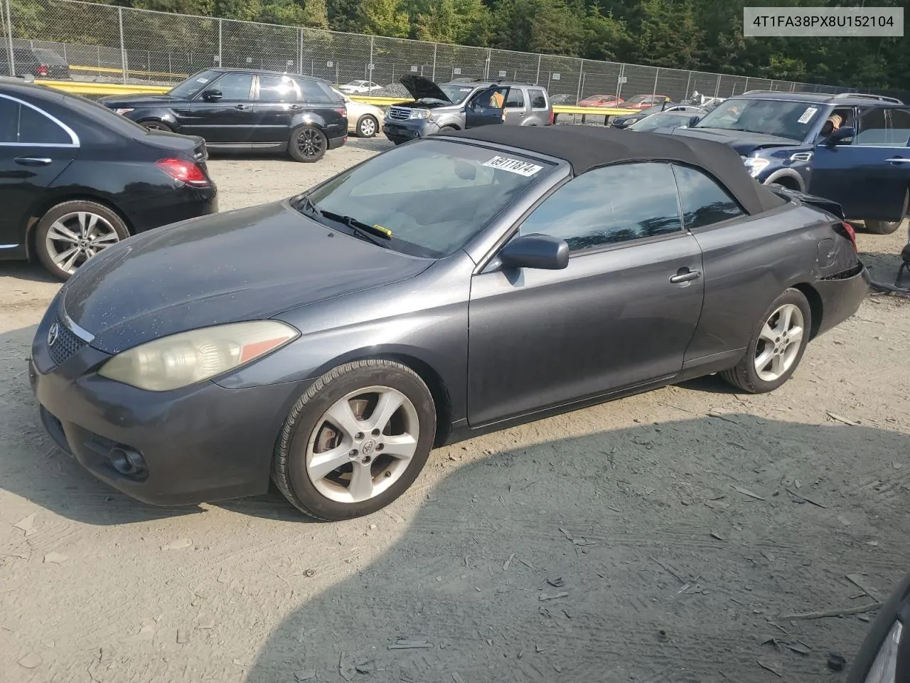 4T1FA38PX8U152104 2008 Toyota Camry Solara Se