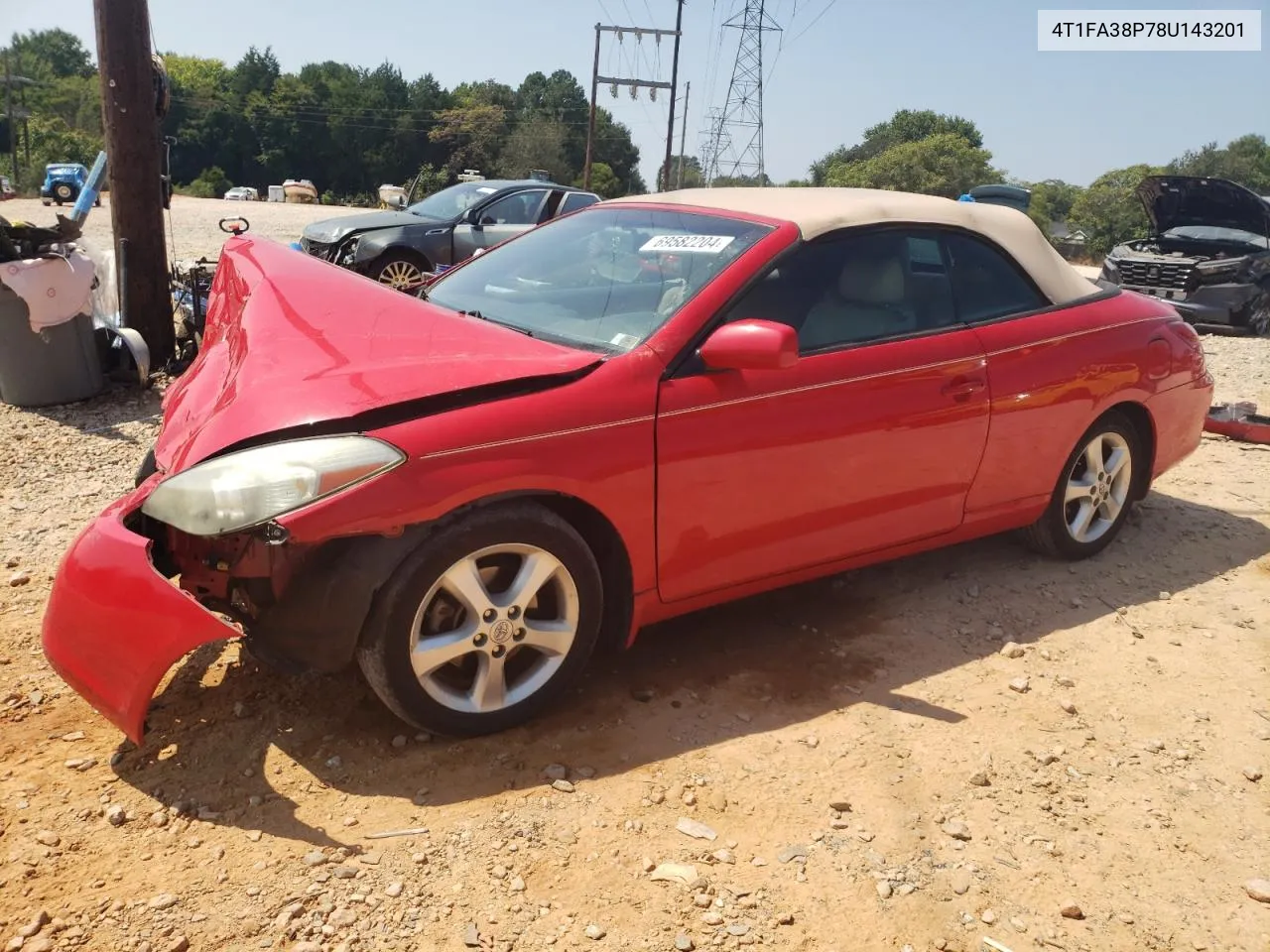 2008 Toyota Camry Solara Se VIN: 4T1FA38P78U143201 Lot: 69582204