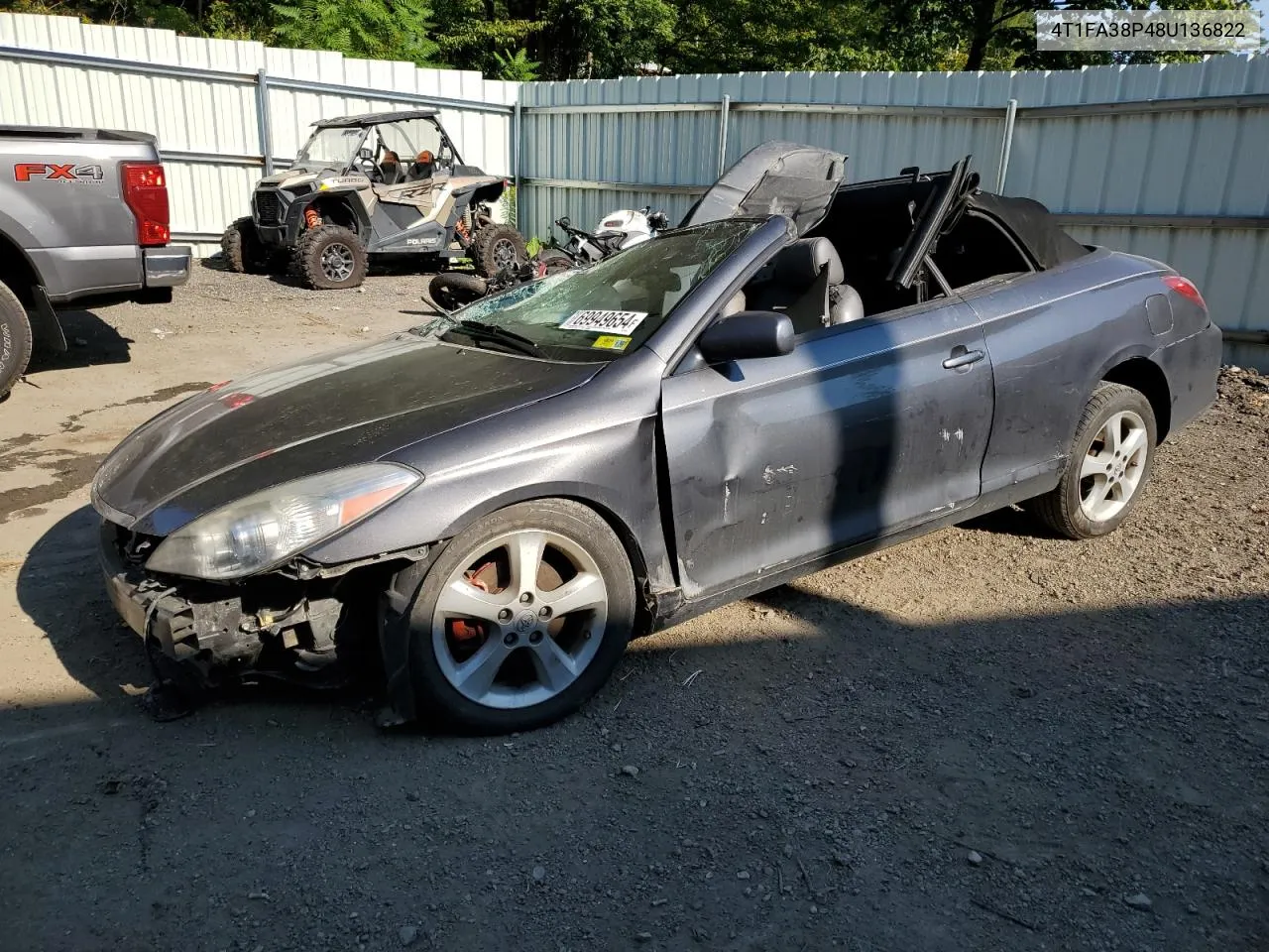 2008 Toyota Camry Solara Se VIN: 4T1FA38P48U136822 Lot: 69949654