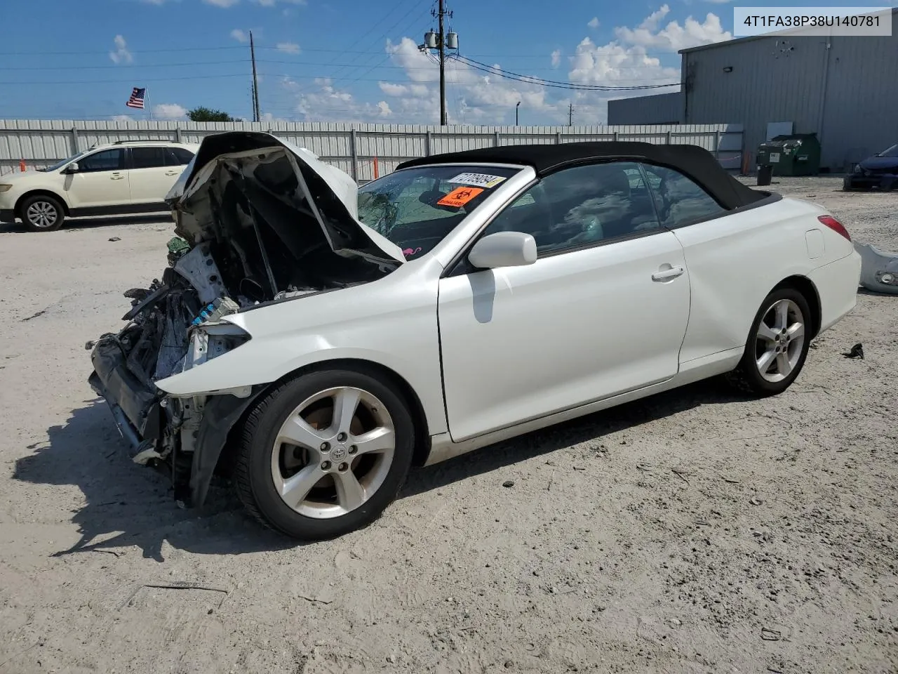 4T1FA38P38U140781 2008 Toyota Camry Solara Se