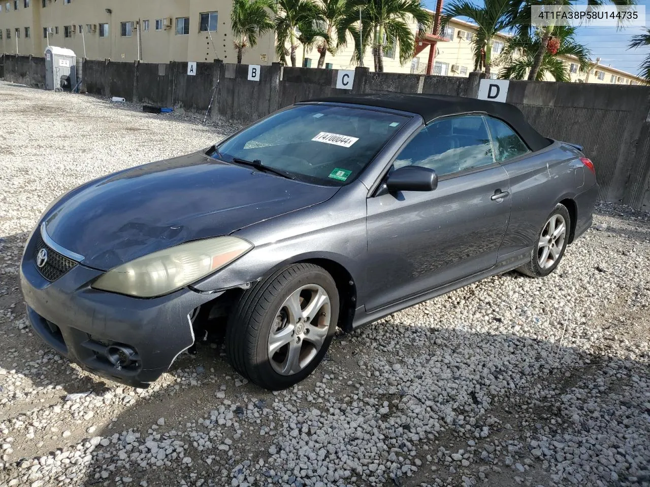 4T1FA38P58U144735 2008 Toyota Camry Solara Se