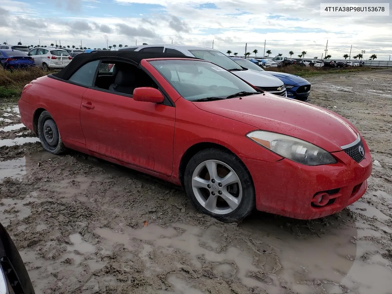 2008 Toyota Camry Solara Se VIN: 4T1FA38P98U153678 Lot: 74887114