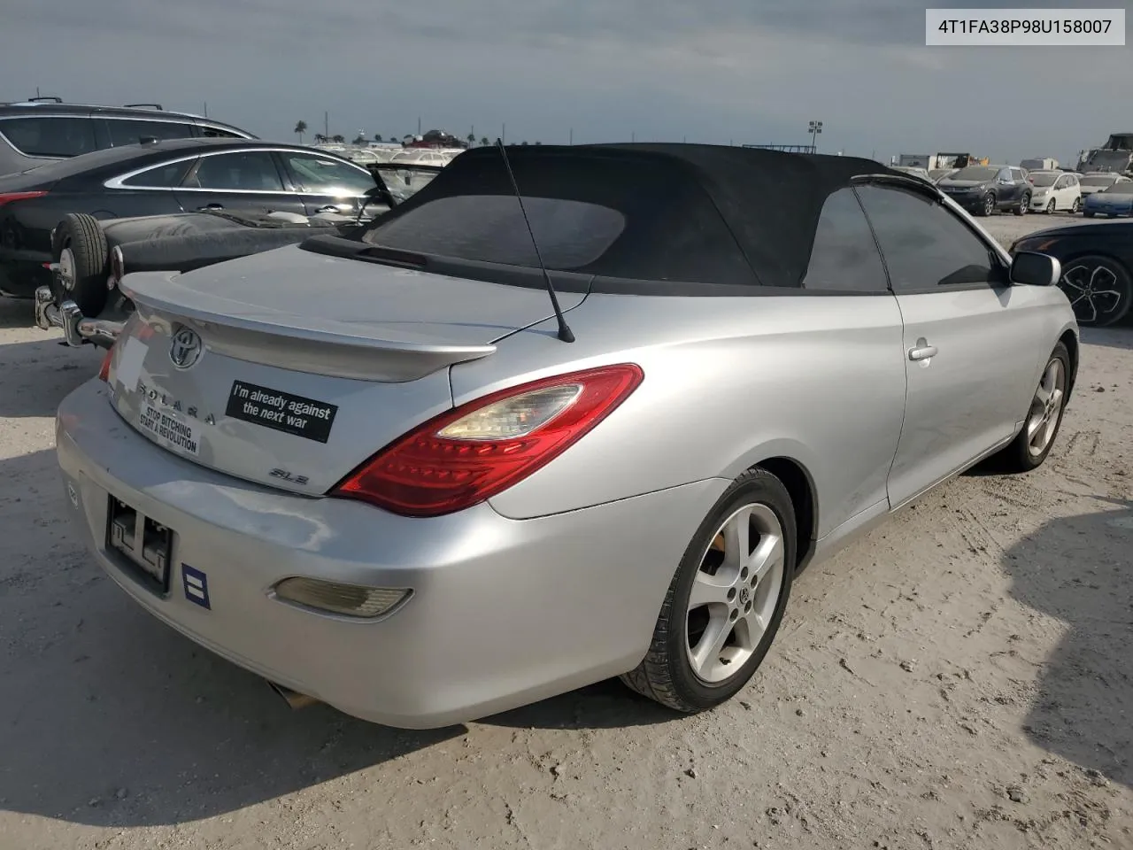 4T1FA38P98U158007 2008 Toyota Camry Solara Se