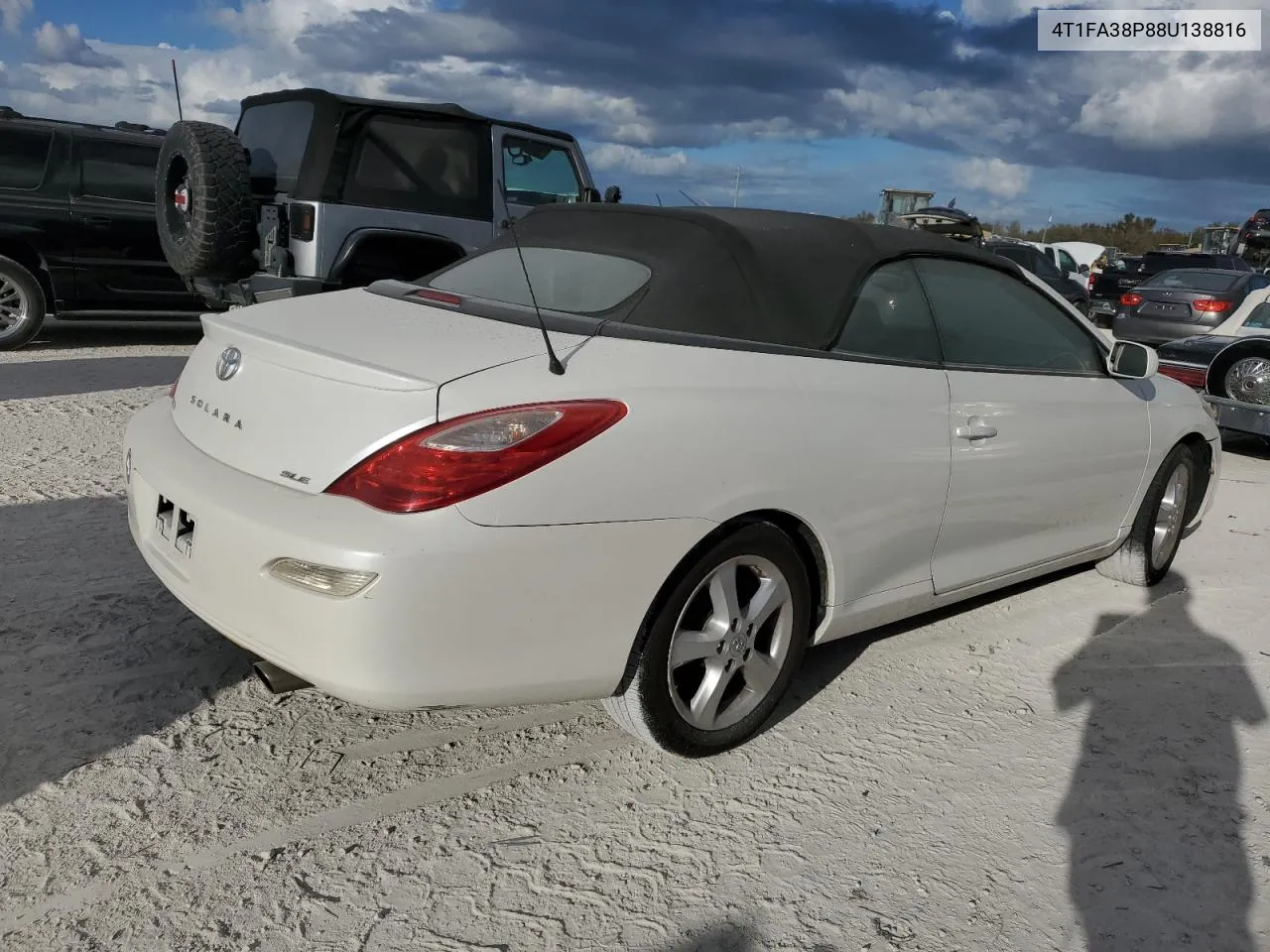 4T1FA38P88U138816 2008 Toyota Camry Solara Se