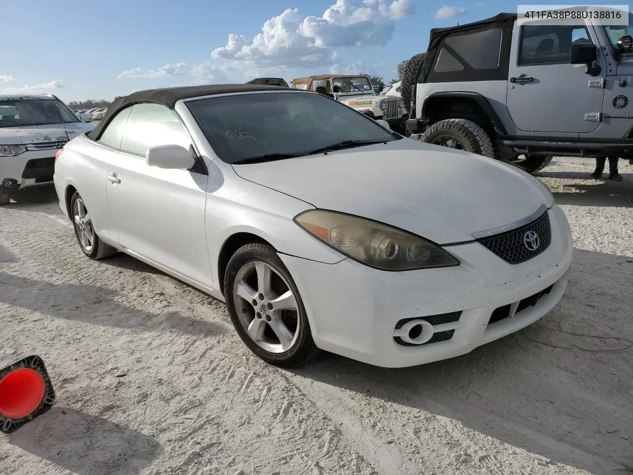 4T1FA38P88U138816 2008 Toyota Camry Solara Se