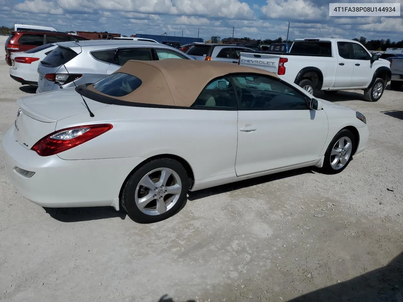 2008 Toyota Camry Solara Se VIN: 4T1FA38P08U144934 Lot: 78239034