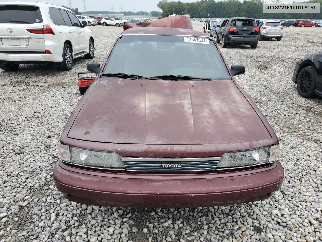 1989 Toyota Camry Dlx VIN: 4T1SV21E1KU108151 Lot: 73657634