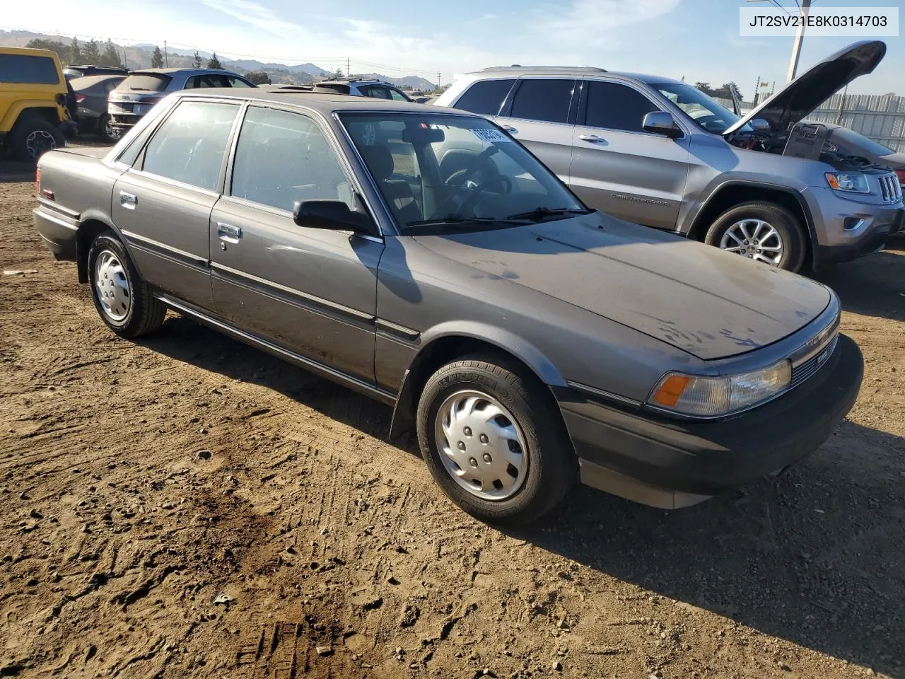 1989 Toyota Camry Dlx VIN: JT2SV21E8K0314703 Lot: 76053194