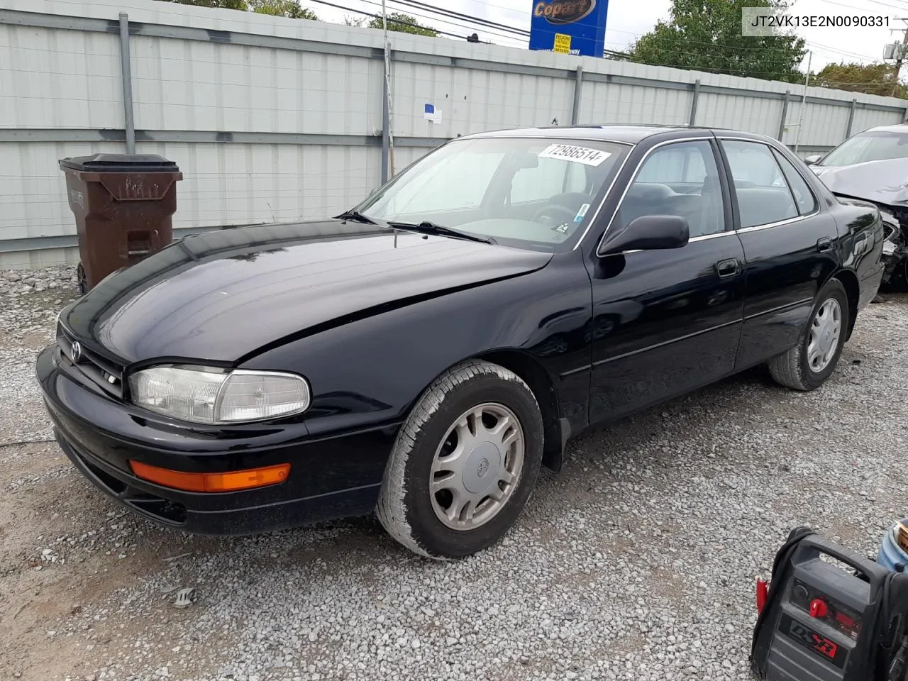 1992 Toyota Camry Xle VIN: JT2VK13E2N0090331 Lot: 72986514