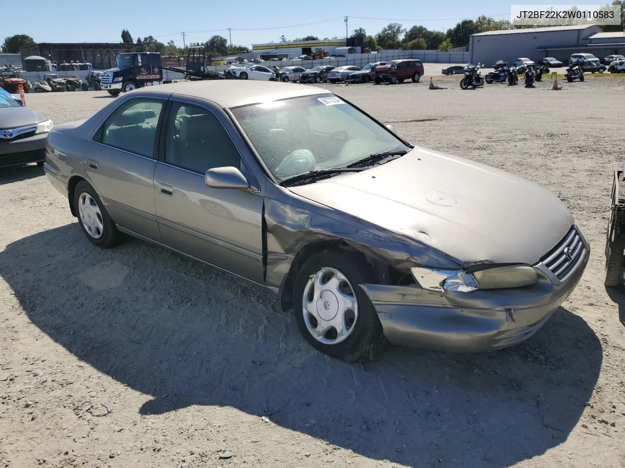 1998 Toyota Camry Ce VIN: JT2BF22K2W0110583 Lot: 66772734