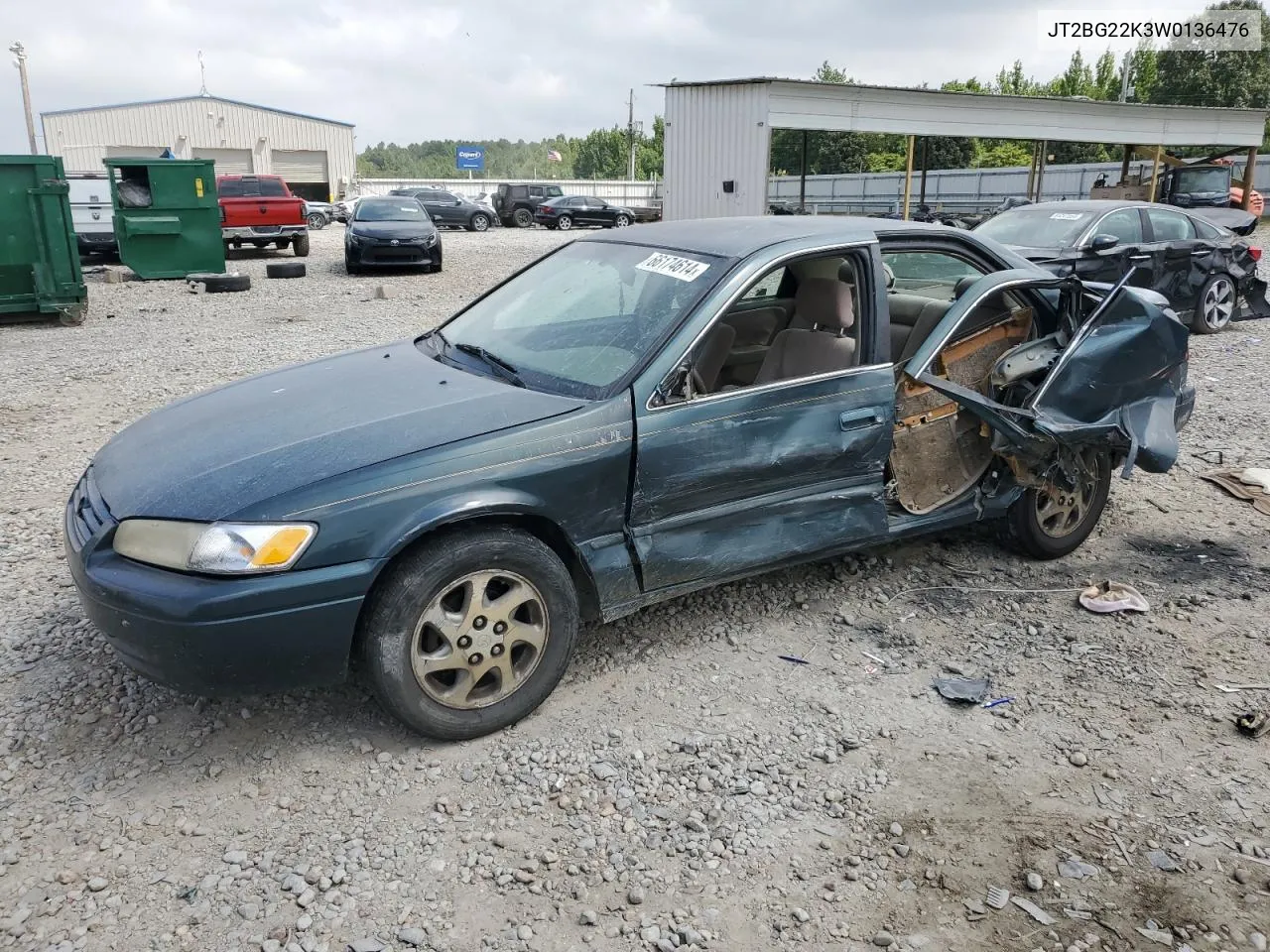 1998 Toyota Camry Ce VIN: JT2BG22K3W0136476 Lot: 68375634