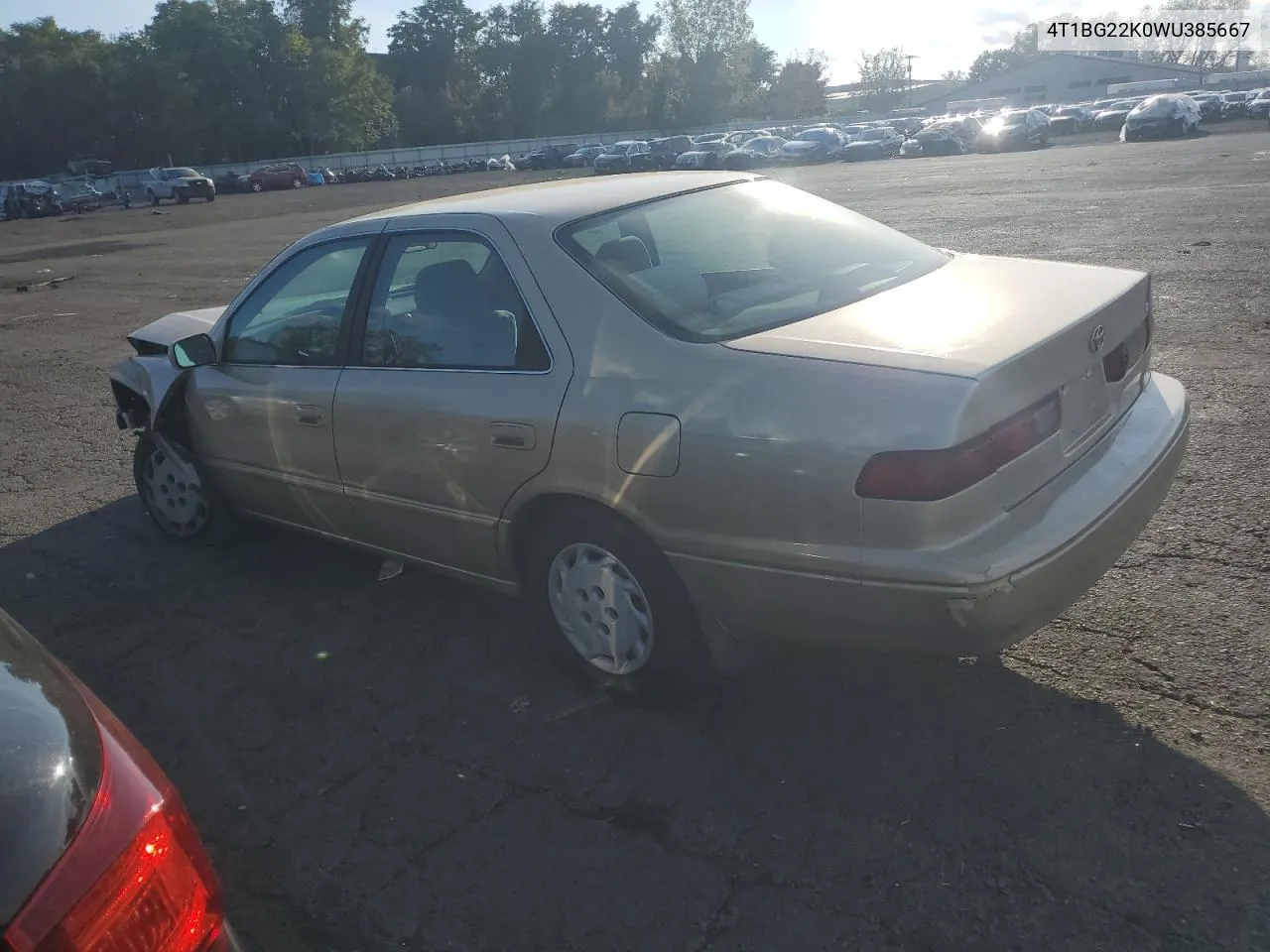 1998 Toyota Camry Ce VIN: 4T1BG22K0WU385667 Lot: 73209794