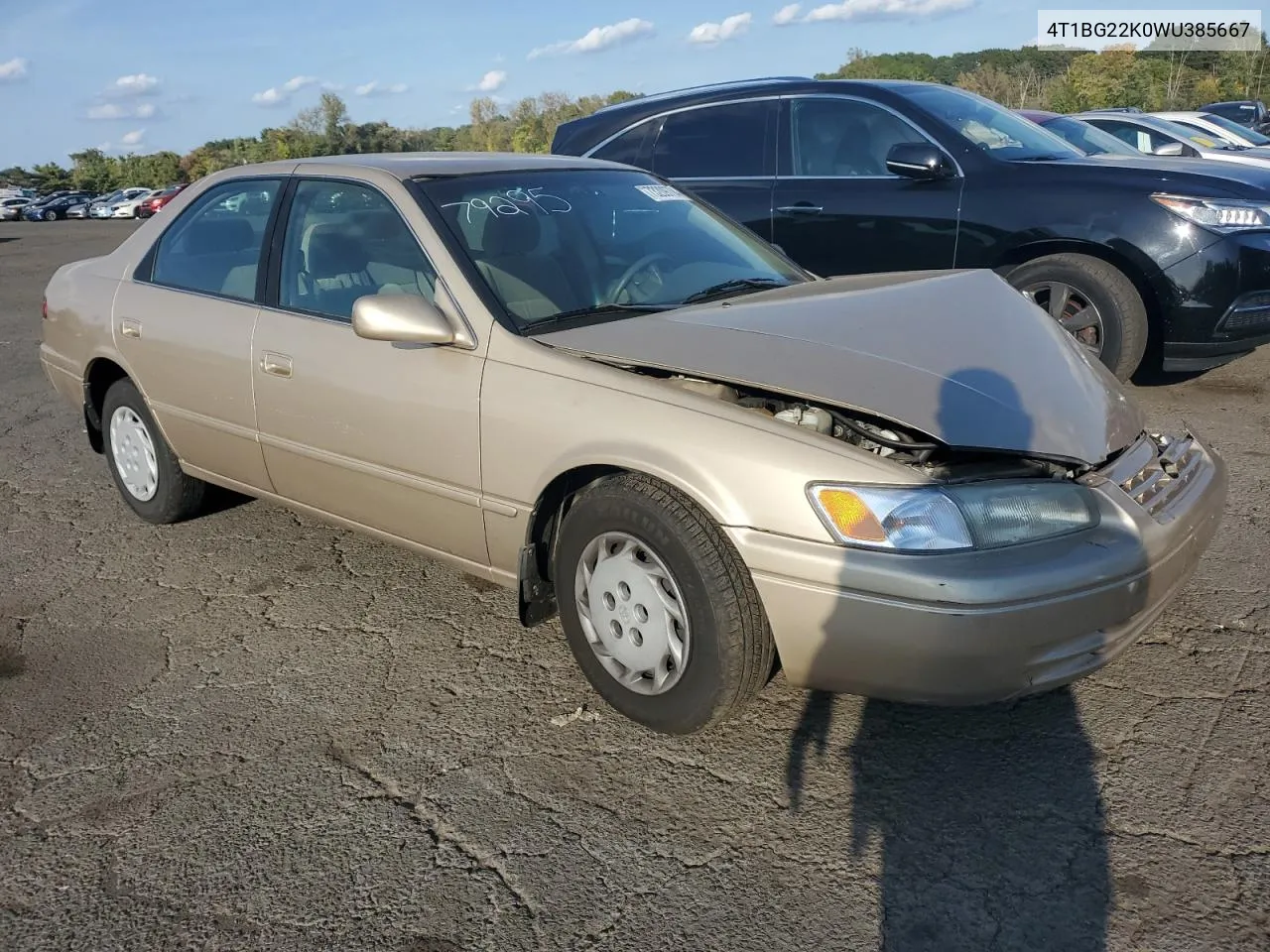 1998 Toyota Camry Ce VIN: 4T1BG22K0WU385667 Lot: 73209794