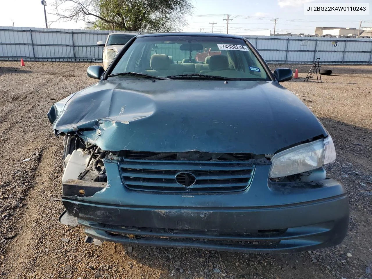 1998 Toyota Camry Ce VIN: JT2BG22K4W0110243 Lot: 74938294