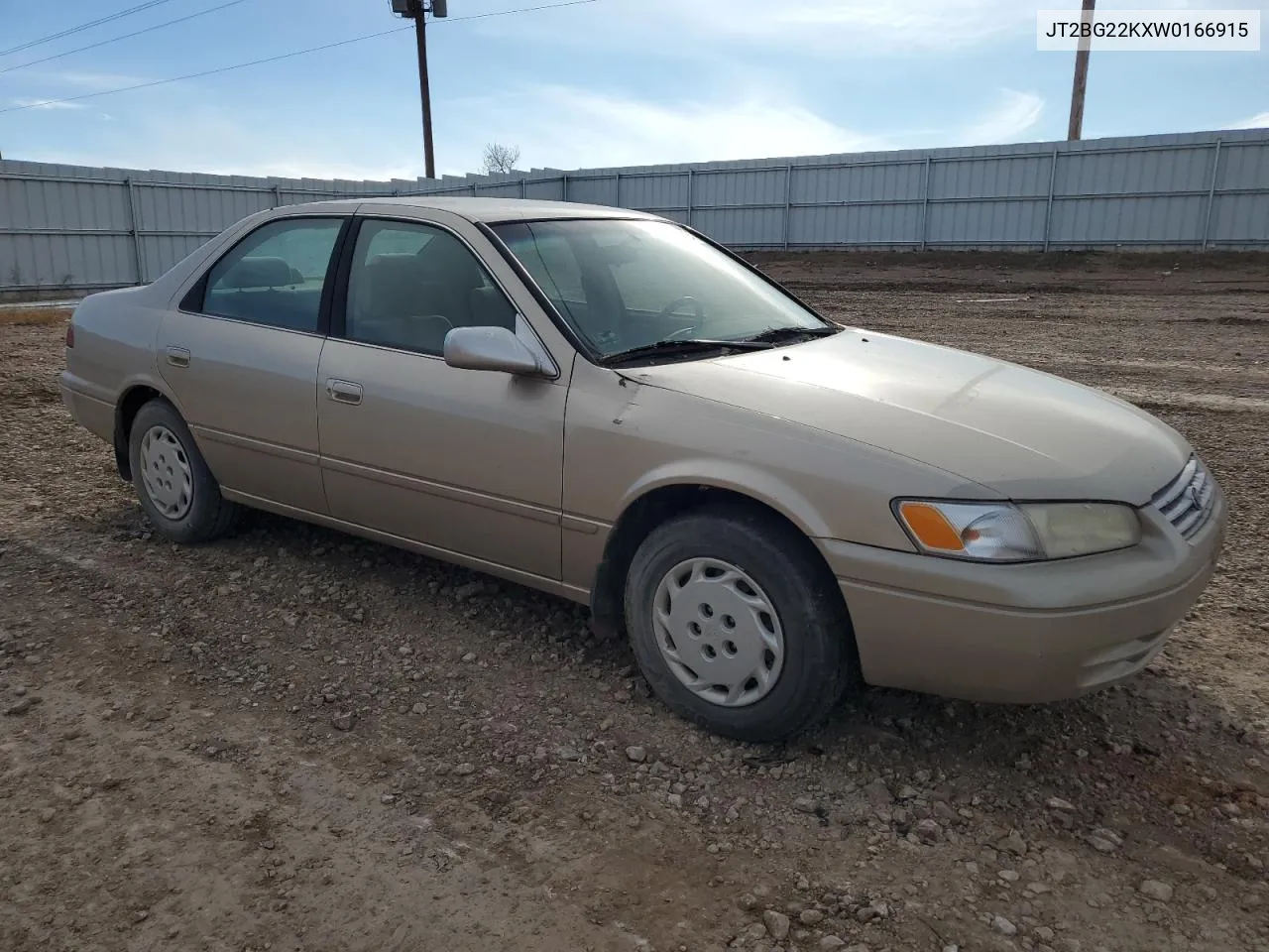 1998 Toyota Camry Ce VIN: JT2BG22KXW0166915 Lot: 80578924