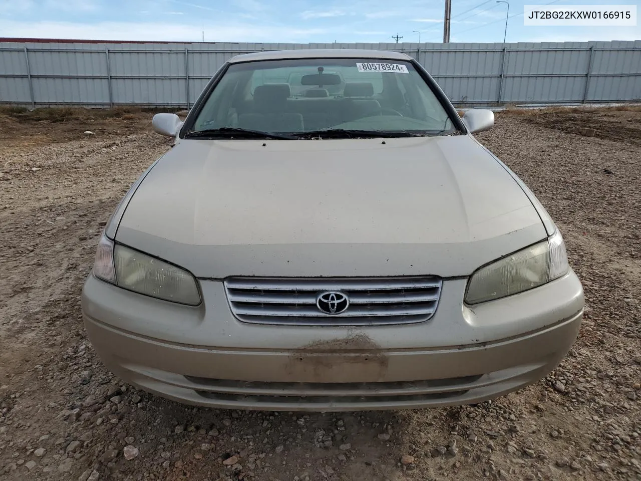 1998 Toyota Camry Ce VIN: JT2BG22KXW0166915 Lot: 80578924