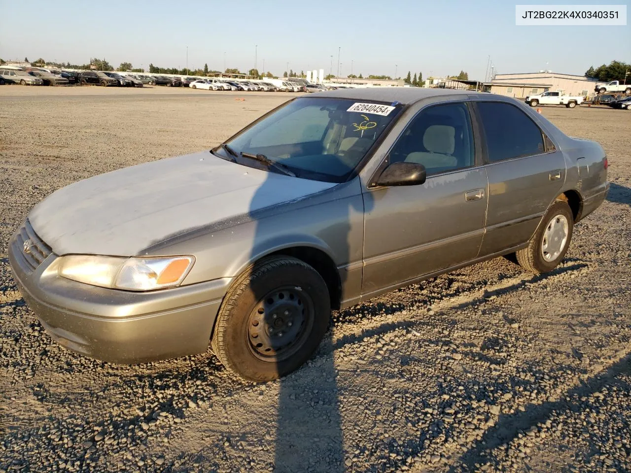 1999 Toyota Camry Le VIN: JT2BG22K4X0340351 Lot: 62840454