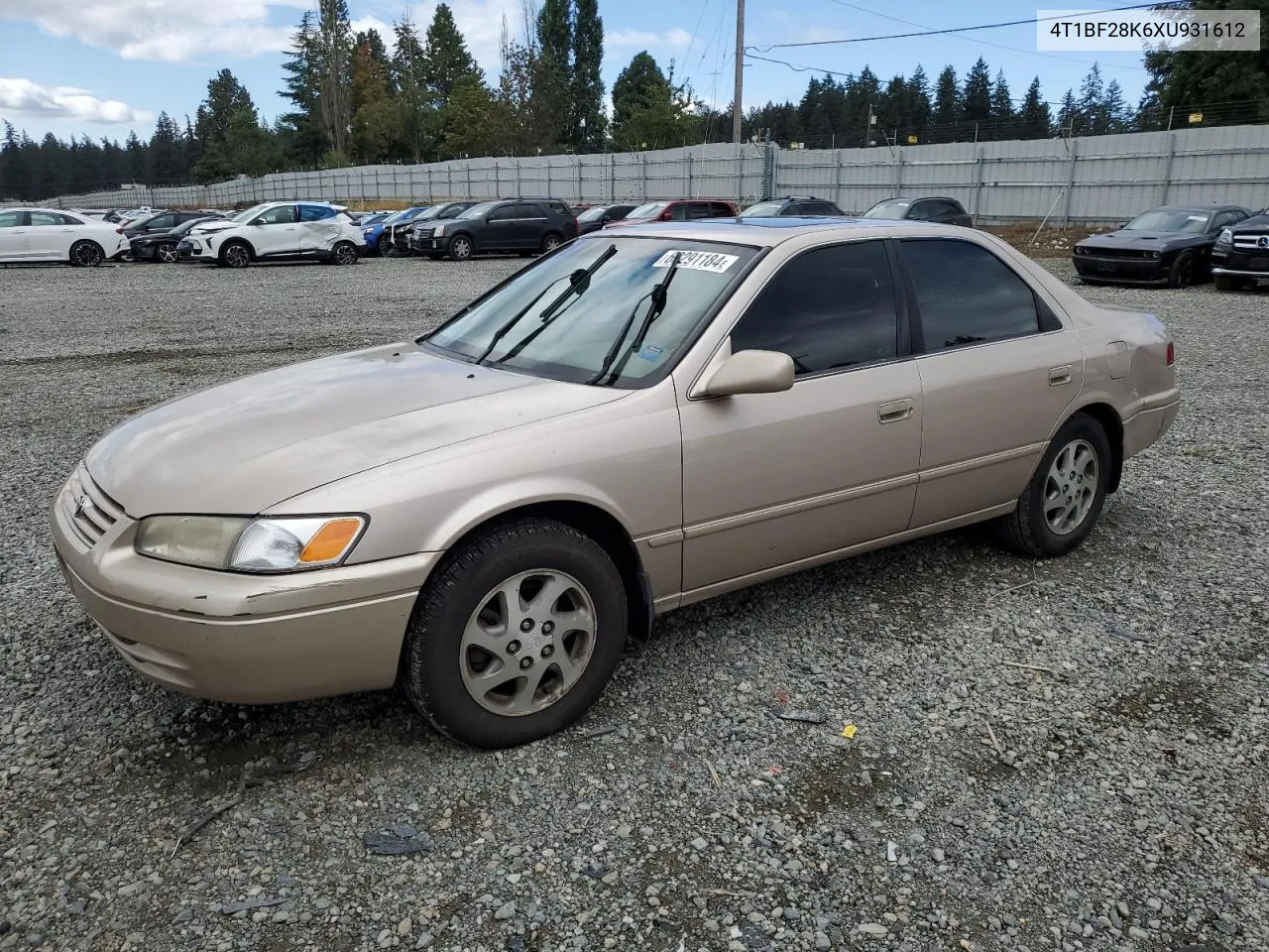 1999 Toyota Camry Le VIN: 4T1BF28K6XU931612 Lot: 68291184