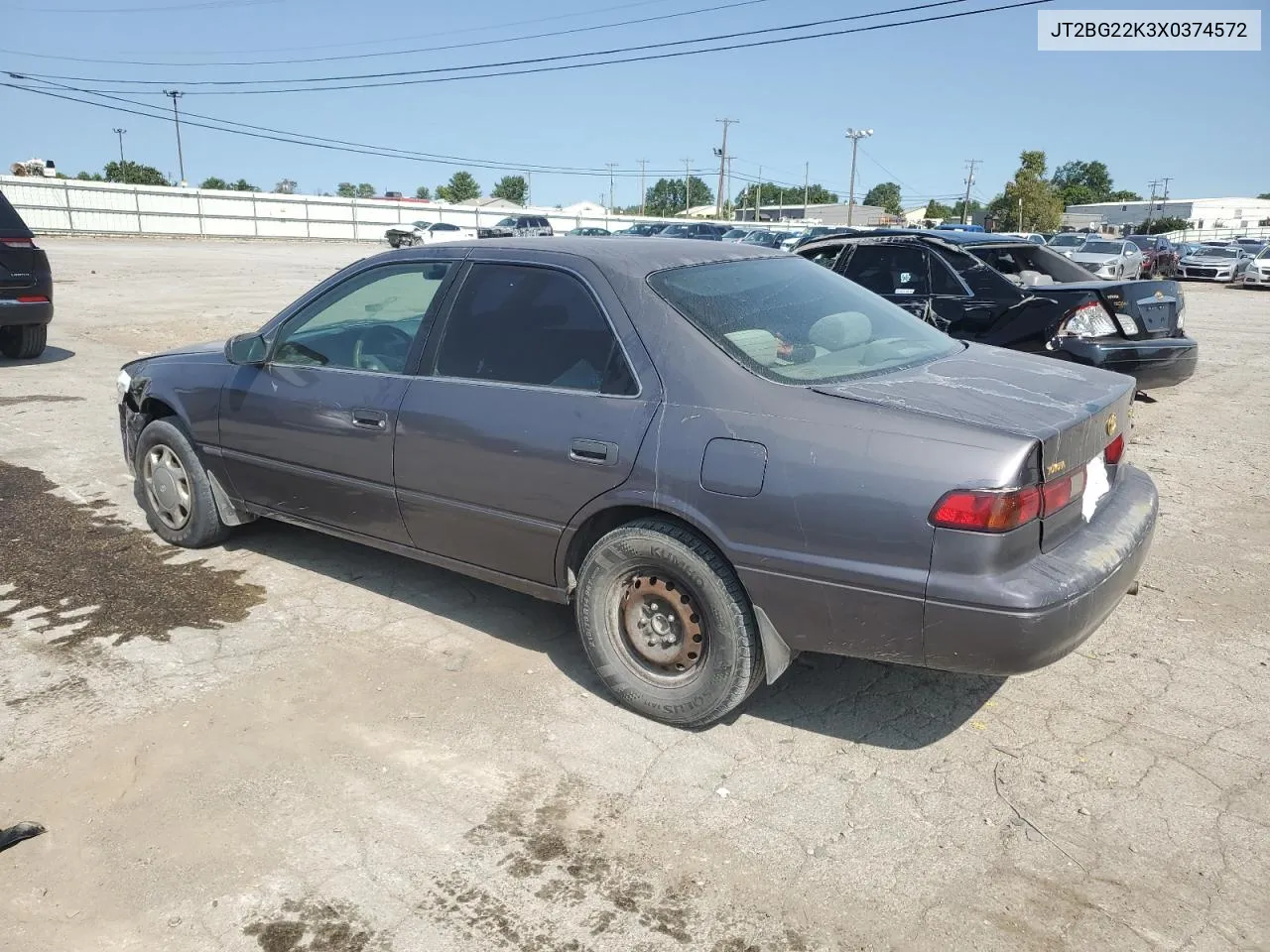 1999 Toyota Camry Le VIN: JT2BG22K3X0374572 Lot: 70856164