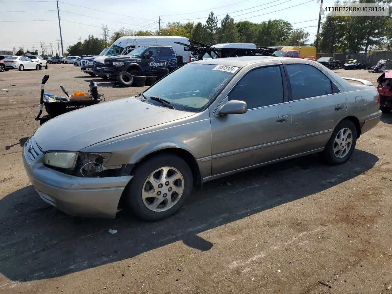 1999 Toyota Camry Le VIN: 4T1BF22K8XU078154 Lot: 70878104