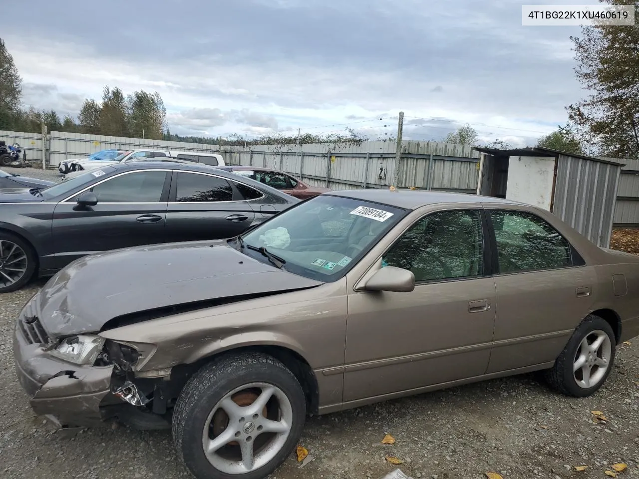 1999 Toyota Camry Ce VIN: 4T1BG22K1XU460619 Lot: 72089184