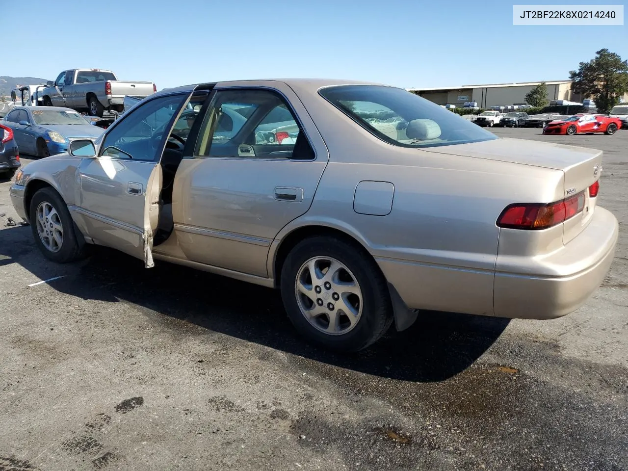 1999 Toyota Camry Le VIN: JT2BF22K8X0214240 Lot: 72756114